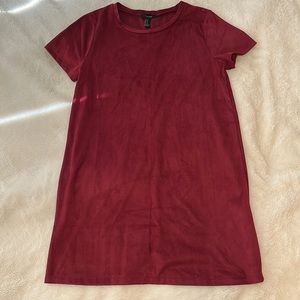 Forever 21 Red Velvet T-shirt Dress